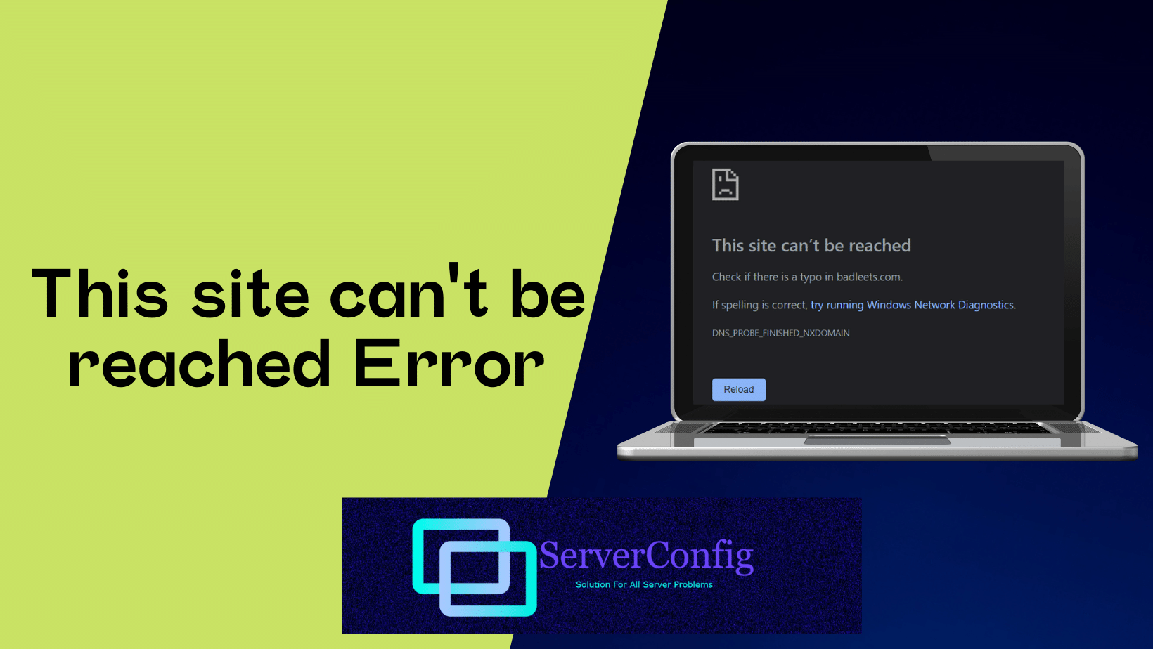 This site can't be reached Error
