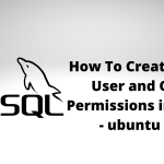 How To Create a New User and Grant Permissions in MySQL - ubuntu 21.4